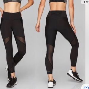 Athleta Stealth Mesh Tight Leggings Size LT